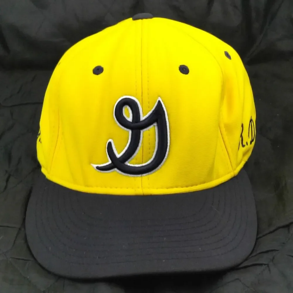 Richardson PTS 20 Flexfit Hat Men's LG-XL Yellow Navy Blue Fitted Cap